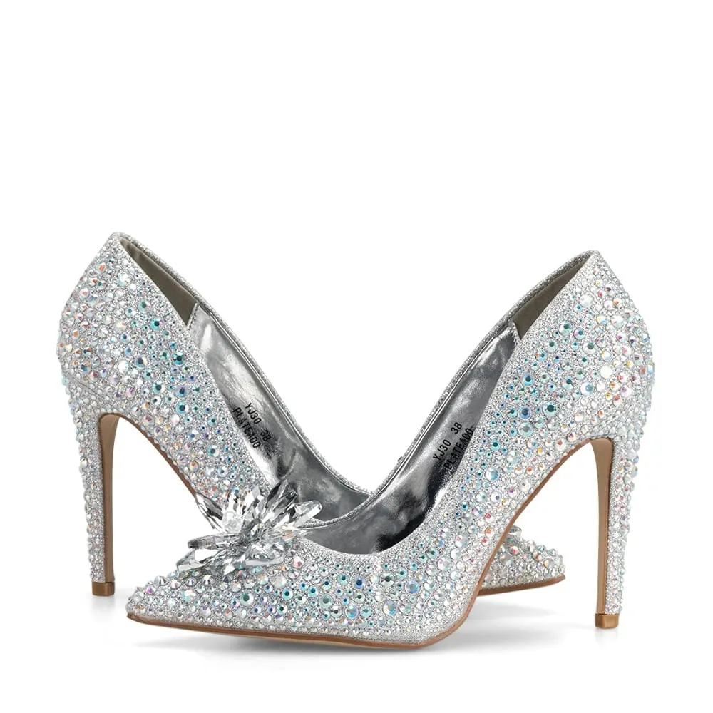 Zapatos Taco Mujer Alfonsina Plateado Weide