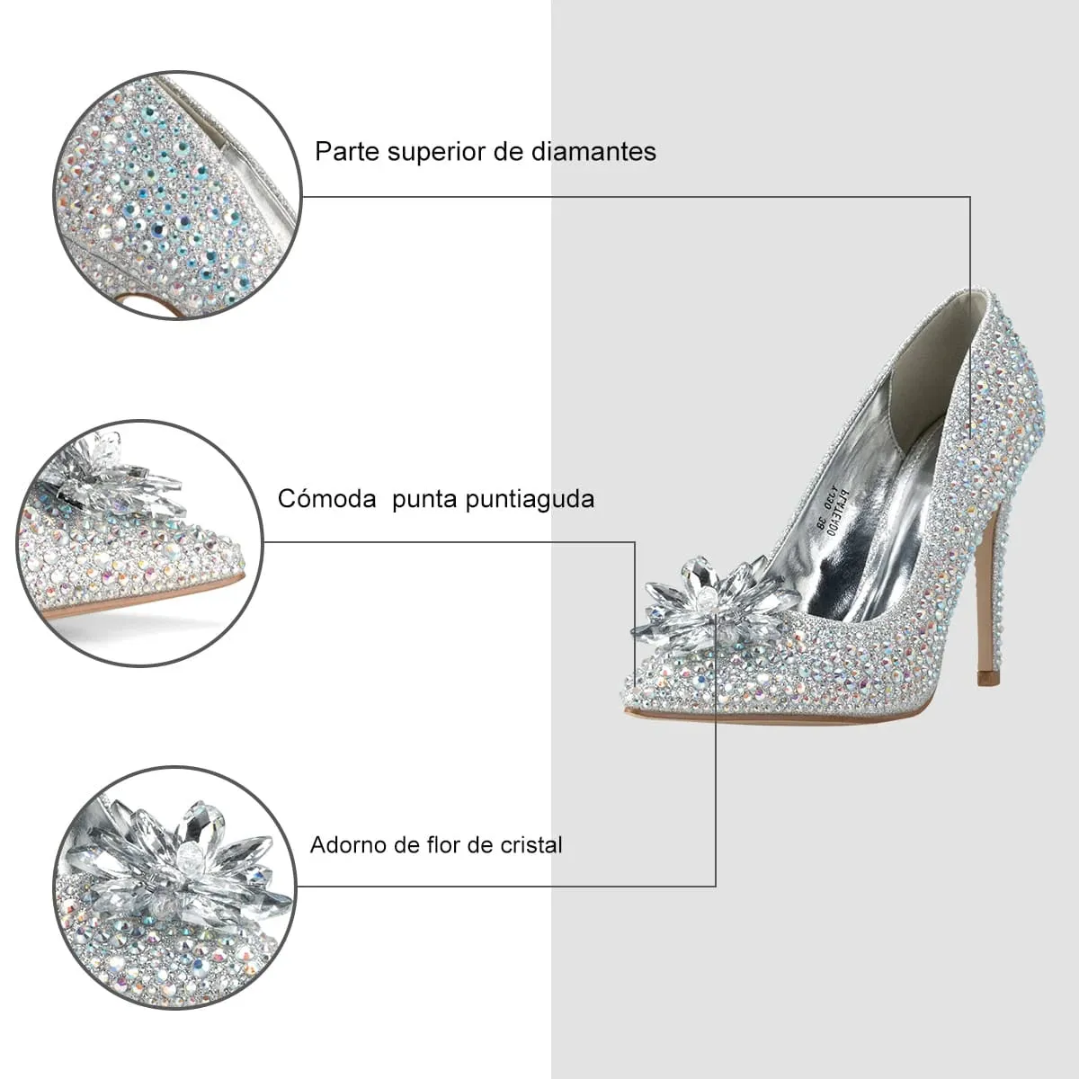 Zapatos Taco Mujer Alfonsina Plateado Weide