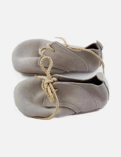 Zara Zapato azul cordones