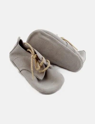 Zara Zapato azul cordones