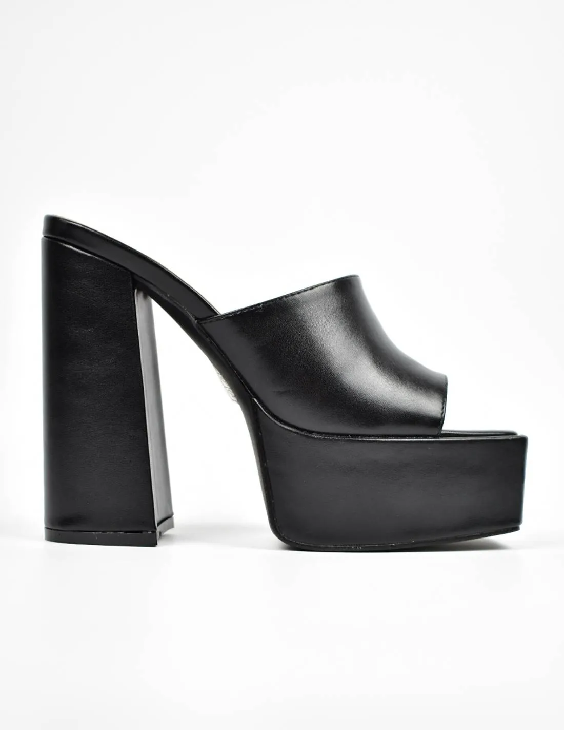 Zueco negro con plataforma | Party
